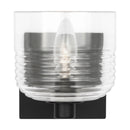 One Light Wall Sconce<br /><span style="color:#4AB0CE;">Entrega: 4-10 dias en USA</span><br /><span style="color:#4AB0CE;font-size:60%;">PREGUNTE POR ENTREGA EN PANAMA</span><br />Collection: Lochdale<br />Finish: Midnight Black