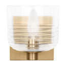 One Light Wall Sconce<br /><span style="color:#4AB0CE;">Entrega: 4-10 dias en USA</span><br /><span style="color:#4AB0CE;font-size:60%;">PREGUNTE POR ENTREGA EN PANAMA</span><br />Collection: Lochdale<br />Finish: Satin Brass
