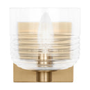 One Light Wall Sconce<br /><span style="color:#4AB0CE;">Entrega: 4-10 dias en USA</span><br /><span style="color:#4AB0CE;font-size:60%;">PREGUNTE POR ENTREGA EN PANAMA</span><br />Collection: Lochdale<br />Finish: Satin Brass
