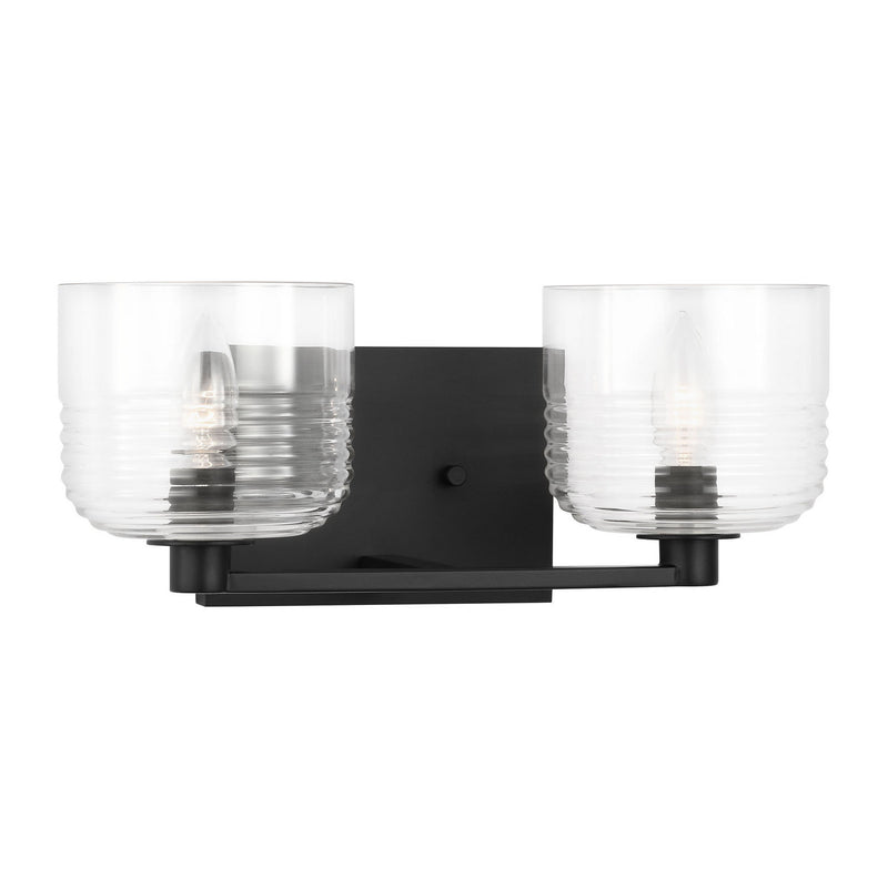 Two Light Vanity<br /><span style="color:#4AB0CE;">Entrega: 4-10 dias en USA</span><br /><span style="color:#4AB0CE;font-size:60%;">PREGUNTE POR ENTREGA EN PANAMA</span><br />Collection: Lochdale<br />Finish: Midnight Black