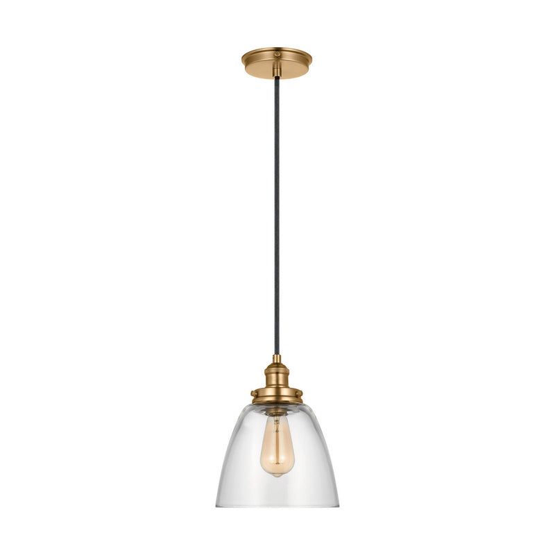 One Light Pendant<br /><span style="color:#4AB0CE;">Entrega: 4-10 dias en USA</span><br /><span style="color:#4AB0CE;font-size:60%;">PREGUNTE POR ENTREGA EN PANAMA</span><br />Collection: Baskin<br />Finish: Satin Brass