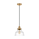 One Light Pendant<br /><span style="color:#4AB0CE;">Entrega: 4-10 dias en USA</span><br /><span style="color:#4AB0CE;font-size:60%;">PREGUNTE POR ENTREGA EN PANAMA</span><br />Collection: Baskin<br />Finish: Satin Brass