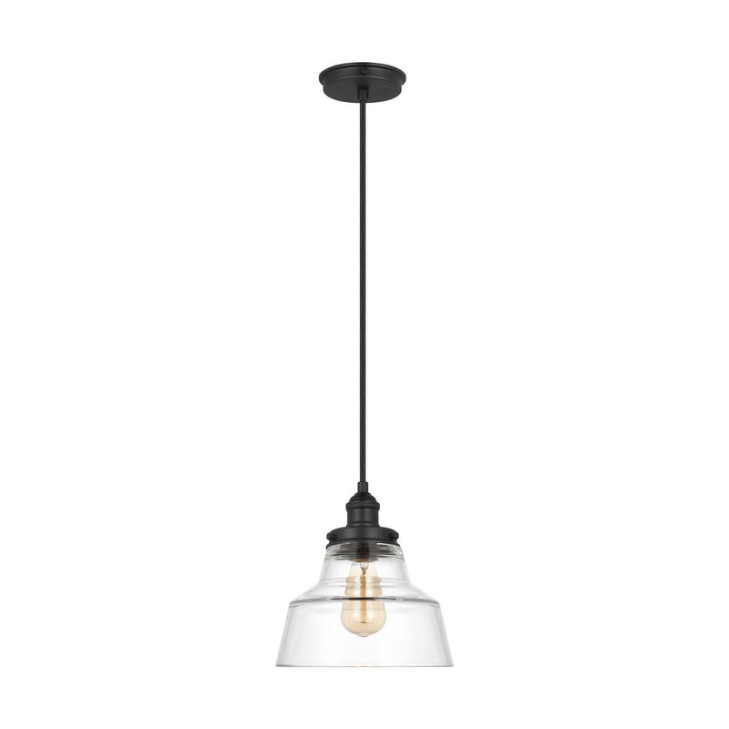 One Light Pendant<br /><span style="color:#4AB0CE;">Entrega: 4-10 dias en USA</span><br /><span style="color:#4AB0CE;font-size:60%;">PREGUNTE POR ENTREGA EN PANAMA</span><br />Collection: Baskin<br />Finish: Midnight Black
