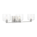 Three Light Vanity<br /><span style="color:#4AB0CE;">Entrega: 4-10 dias en USA</span><br /><span style="color:#4AB0CE;font-size:60%;">PREGUNTE POR ENTREGA EN PANAMA</span><br />Collection: Lochdale<br />Finish: Brushed Nickel