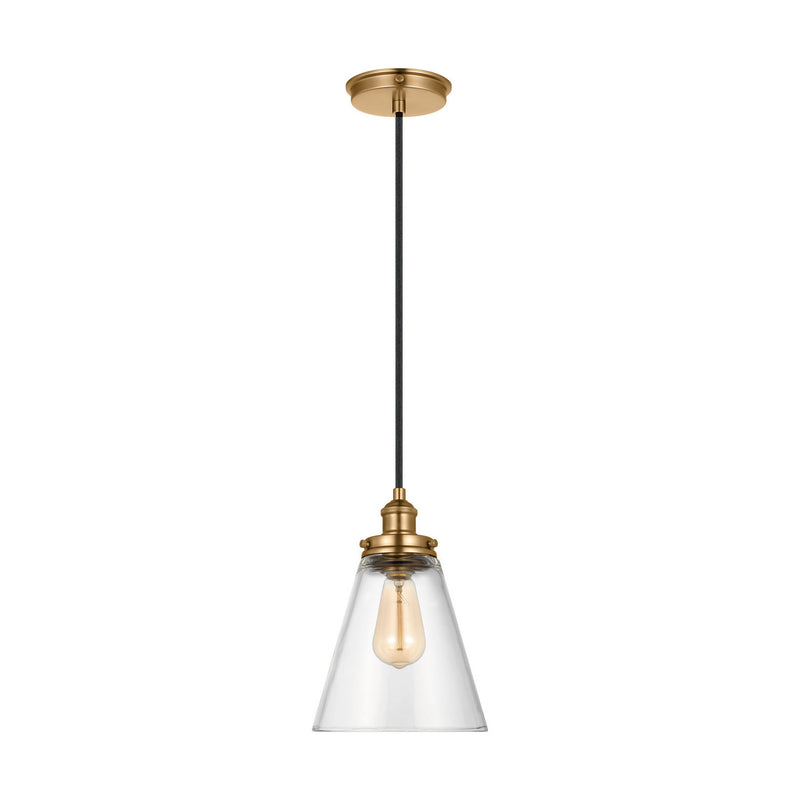 One Light Pendant<br /><span style="color:#4AB0CE;">Entrega: 4-10 dias en USA</span><br /><span style="color:#4AB0CE;font-size:60%;">PREGUNTE POR ENTREGA EN PANAMA</span><br />Collection: Baskin<br />Finish: Satin Brass