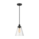 One Light Pendant<br /><span style="color:#4AB0CE;">Entrega: 4-10 dias en USA</span><br /><span style="color:#4AB0CE;font-size:60%;">PREGUNTE POR ENTREGA EN PANAMA</span><br />Collection: Baskin<br />Finish: Midnight Black