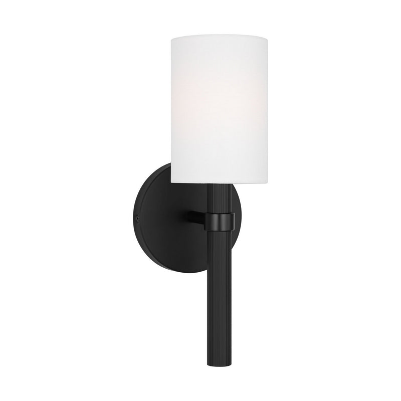 One Light Wall Sconce<br /><span style="color:#4AB0CE;">Entrega: 4-10 dias en USA</span><br /><span style="color:#4AB0CE;font-size:60%;">PREGUNTE POR ENTREGA EN PANAMA</span><br />Collection: Manor<br />Finish: Midnight Black