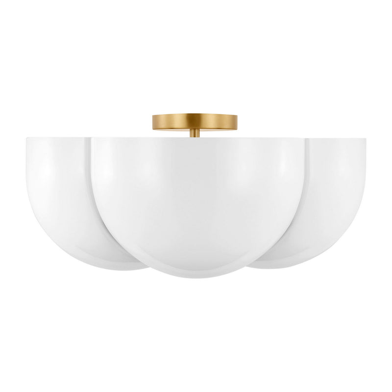Four Light Semi-Flush Mount<br /><span style="color:#4AB0CE;">Entrega: 7-8 semanas en USA</span><br /><span style="color:#4AB0CE;font-size:60%;">PREGUNTE POR ENTREGA EN PANAMA</span><br />Collection: Cheverny<br />Finish: Burnished Brass