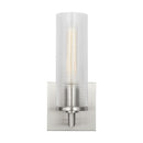 One Light Wall Sconce<br /><span style="color:#4AB0CE;">Entrega: 4-10 dias en USA</span><br /><span style="color:#4AB0CE;font-size:60%;">PREGUNTE POR ENTREGA EN PANAMA</span><br />Collection: Sarita<br />Finish: Brushed Nickel