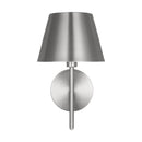 One Light Wall Sconce<br /><span style="color:#4AB0CE;">Entrega: 4-10 dias en USA</span><br /><span style="color:#4AB0CE;font-size:60%;">PREGUNTE POR ENTREGA EN PANAMA</span><br />Collection: Ender<br />Finish: Brushed Nickel