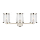 Three Light Vanity<br /><span style="color:#4AB0CE;">Entrega: 4-10 dias en USA</span><br /><span style="color:#4AB0CE;font-size:60%;">PREGUNTE POR ENTREGA EN PANAMA</span><br />Collection: Reynolds<br />Finish: Polished Nickel