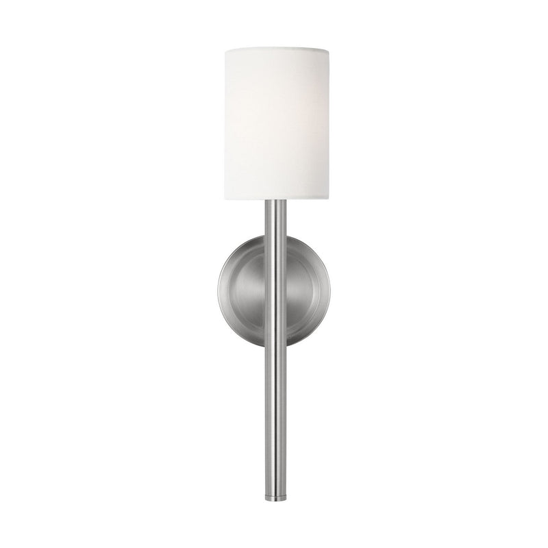 One Light Wall Sconce<br /><span style="color:#4AB0CE;">Entrega: 4-10 dias en USA</span><br /><span style="color:#4AB0CE;font-size:60%;">PREGUNTE POR ENTREGA EN PANAMA</span><br />Collection: Egmont<br />Finish: Brushed Nickel