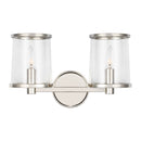 Two Light Vanity<br /><span style="color:#4AB0CE;">Entrega: 4-10 dias en USA</span><br /><span style="color:#4AB0CE;font-size:60%;">PREGUNTE POR ENTREGA EN PANAMA</span><br />Collection: Reynolds<br />Finish: Polished Nickel