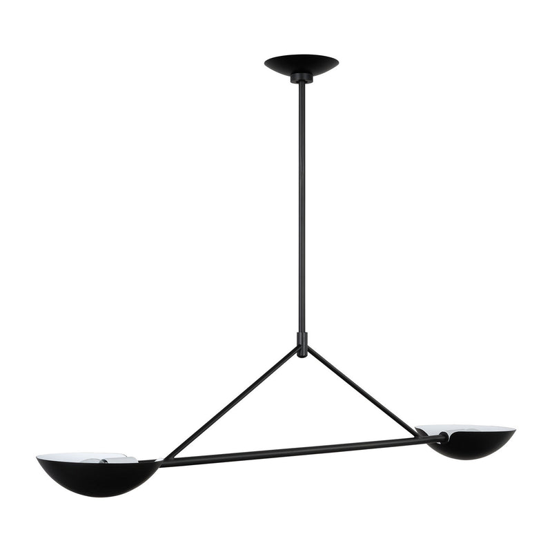 Two Light Linear Chandelier<br /><span style="color:#4AB0CE;">Entrega: 8-9 semanas en USA</span><br /><span style="color:#4AB0CE;font-size:60%;">PREGUNTE POR ENTREGA EN PANAMA</span><br />Collection: Nevel<br />Finish: Aged Iron