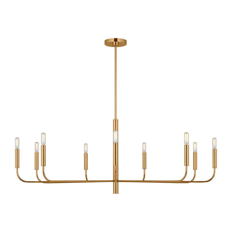Nine Light Chandelier<br /><span style="color:#4AB0CE;">Entrega: 4-10 dias en USA</span><br /><span style="color:#4AB0CE;font-size:60%;">PREGUNTE POR ENTREGA EN PANAMA</span><br />Collection: Brianna<br />Finish: Burnished Brass