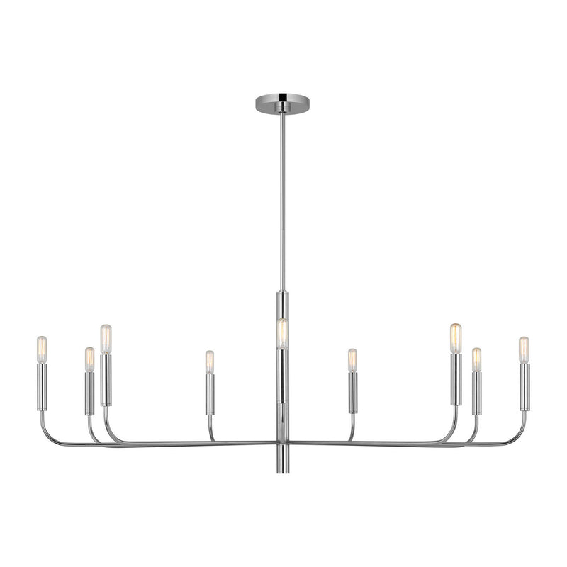 Nine Light Chandelier<br /><span style="color:#4AB0CE;">Entrega: 4-10 dias en USA</span><br /><span style="color:#4AB0CE;font-size:60%;">PREGUNTE POR ENTREGA EN PANAMA</span><br />Collection: Brianna<br />Finish: Polished Nickel