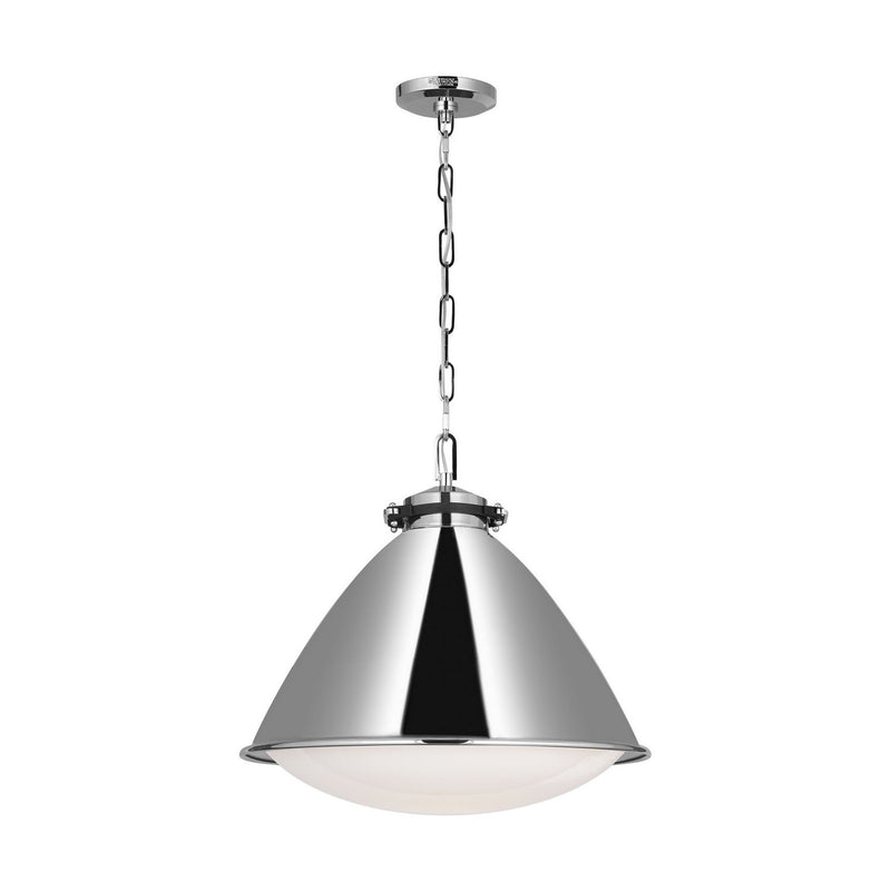 One Light Pendant<br /><span style="color:#4AB0CE;">Entrega: 4-10 dias en USA</span><br /><span style="color:#4AB0CE;font-size:60%;">PREGUNTE POR ENTREGA EN PANAMA</span><br />Collection: Hayward<br />Finish: Polished Nickel