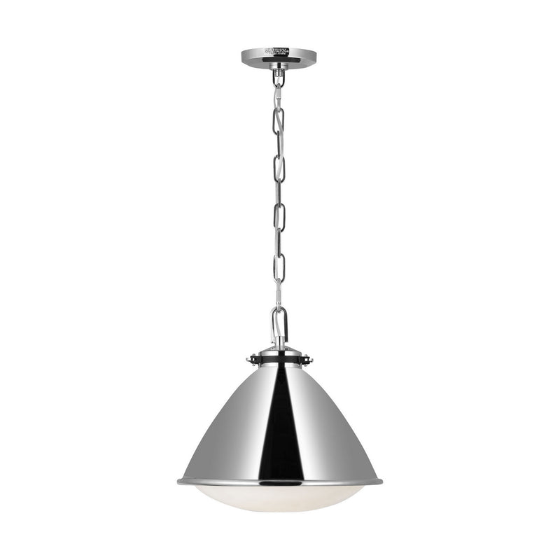One Light Pendant<br /><span style="color:#4AB0CE;">Entrega: 4-10 dias en USA</span><br /><span style="color:#4AB0CE;font-size:60%;">PREGUNTE POR ENTREGA EN PANAMA</span><br />Collection: Hayward<br />Finish: Polished Nickel