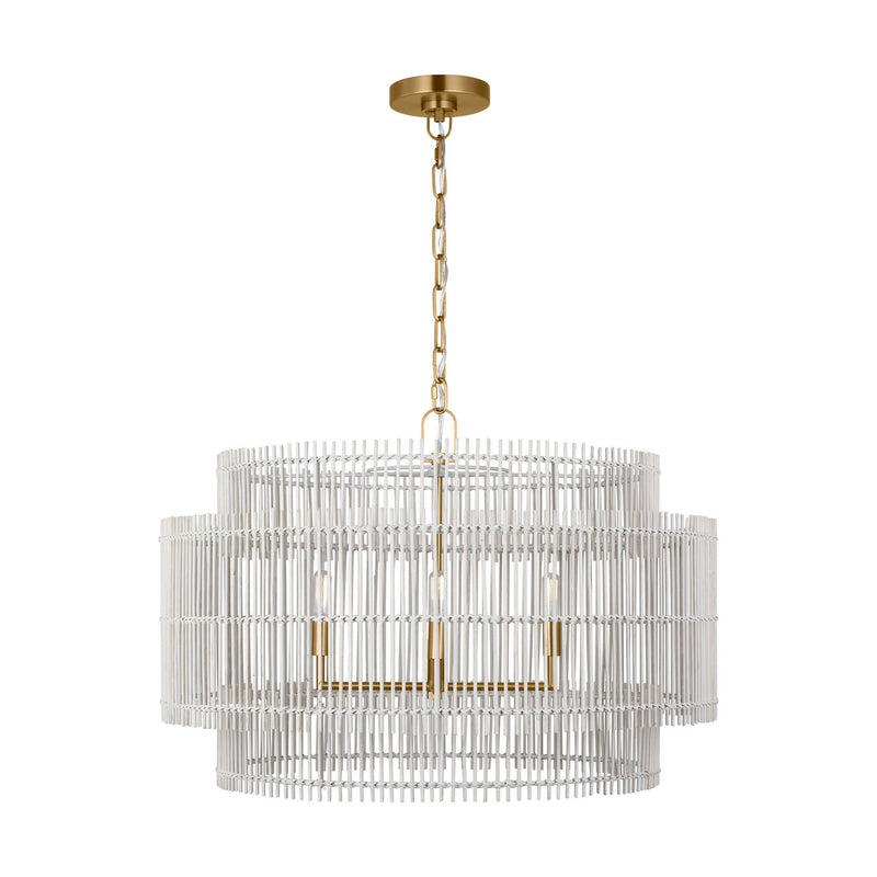 Four Light Pendant<br /><span style="color:#4AB0CE;">Entrega: 4-10 dias en USA</span><br /><span style="color:#4AB0CE;font-size:60%;">PREGUNTE POR ENTREGA EN PANAMA</span><br />Collection: Elio<br />Finish: Burnished Brass