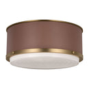 Two Light Flush Mount<br /><span style="color:#4AB0CE;">Entrega: 4-10 dias en USA</span><br /><span style="color:#4AB0CE;font-size:60%;">PREGUNTE POR ENTREGA EN PANAMA</span><br />Collection: Marlowe<br />Finish: Time Worn Brass