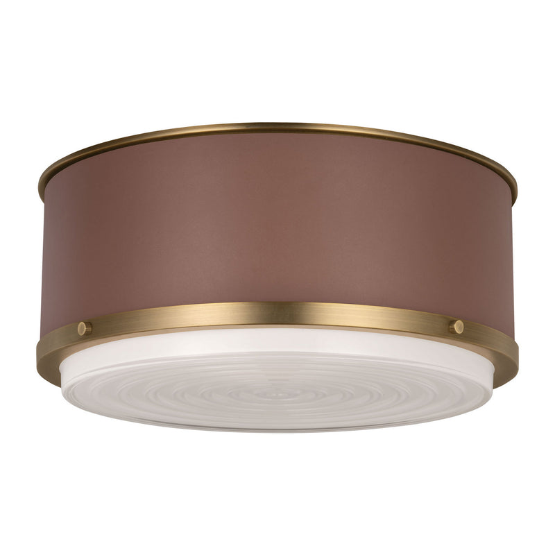 Two Light Flush Mount<br /><span style="color:#4AB0CE;">Entrega: 4-10 dias en USA</span><br /><span style="color:#4AB0CE;font-size:60%;">PREGUNTE POR ENTREGA EN PANAMA</span><br />Collection: Marlowe<br />Finish: Time Worn Brass