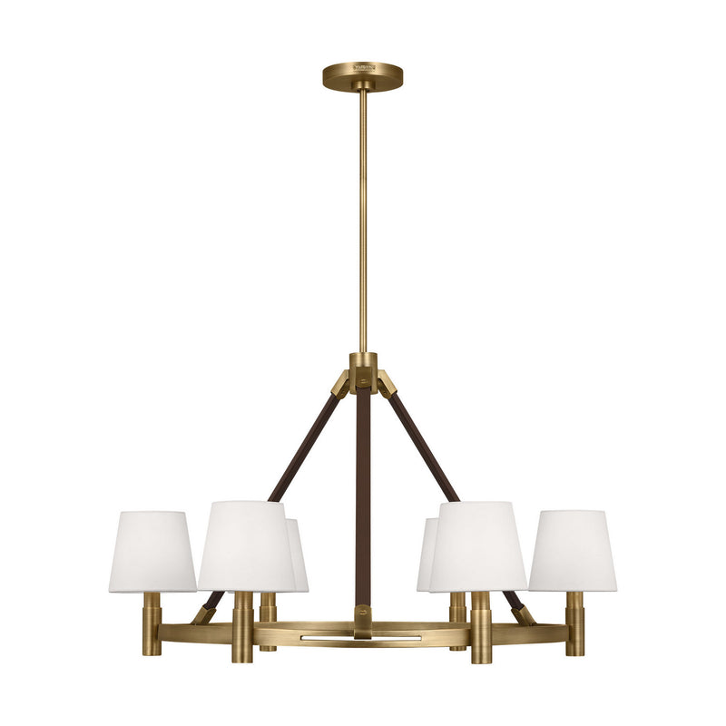 Six Light Chandelier<br /><span style="color:#4AB0CE;">Entrega: 4-10 dias en USA</span><br /><span style="color:#4AB0CE;font-size:60%;">PREGUNTE POR ENTREGA EN PANAMA</span><br />Collection: Grayson<br />Finish: Time Worn Brass