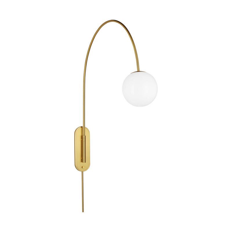 One Light Wall Sconce<br /><span style="color:#4AB0CE;">Entrega: 4-10 dias en USA</span><br /><span style="color:#4AB0CE;font-size:60%;">PREGUNTE POR ENTREGA EN PANAMA</span><br />Collection: Noemie<br />Finish: Burnished Brass