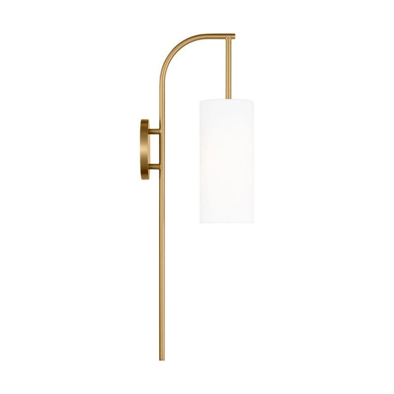 One Light Wall Sconce<br /><span style="color:#4AB0CE;">Entrega: 18-19 semanas en USA</span><br /><span style="color:#4AB0CE;font-size:60%;">PREGUNTE POR ENTREGA EN PANAMA</span><br />Collection: Lowell<br />Finish: Burnished Brass