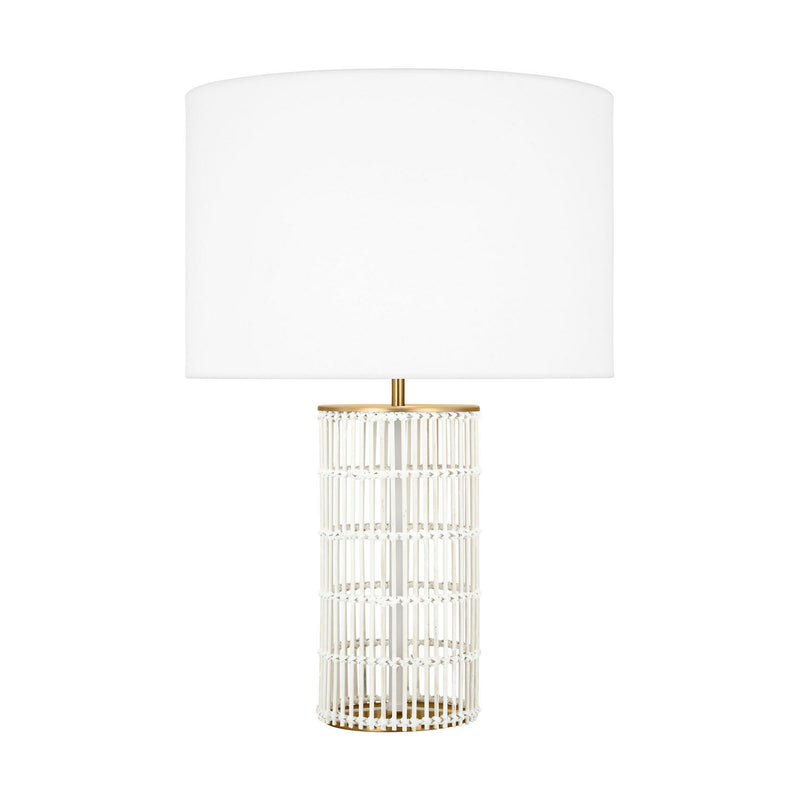 One Light Table Lamp<br /><span style="color:#4AB0CE;">Entrega: 4-10 dias en USA</span><br /><span style="color:#4AB0CE;font-size:60%;">PREGUNTE POR ENTREGA EN PANAMA</span><br />Collection: Elio<br />Finish: Burnished Brass