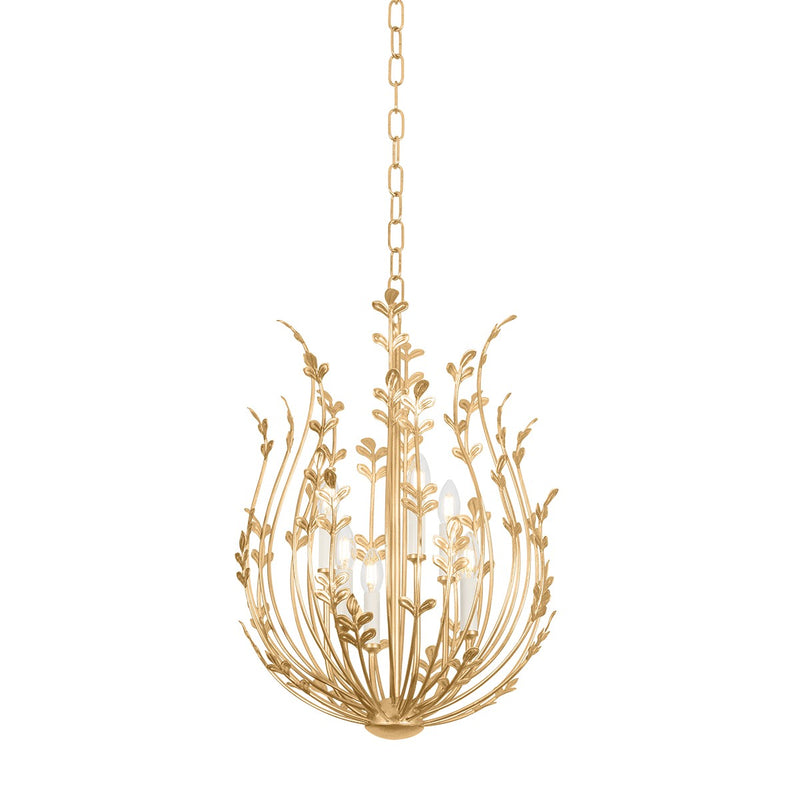 Troy Lighting - F4620-VGL - Six Light Chandelier - Delmore - Vintage Gold Leaf