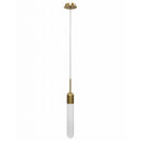 Avenue Lighting - HF7400-AB - One Light Pendant - Tribeca - Aged Brass