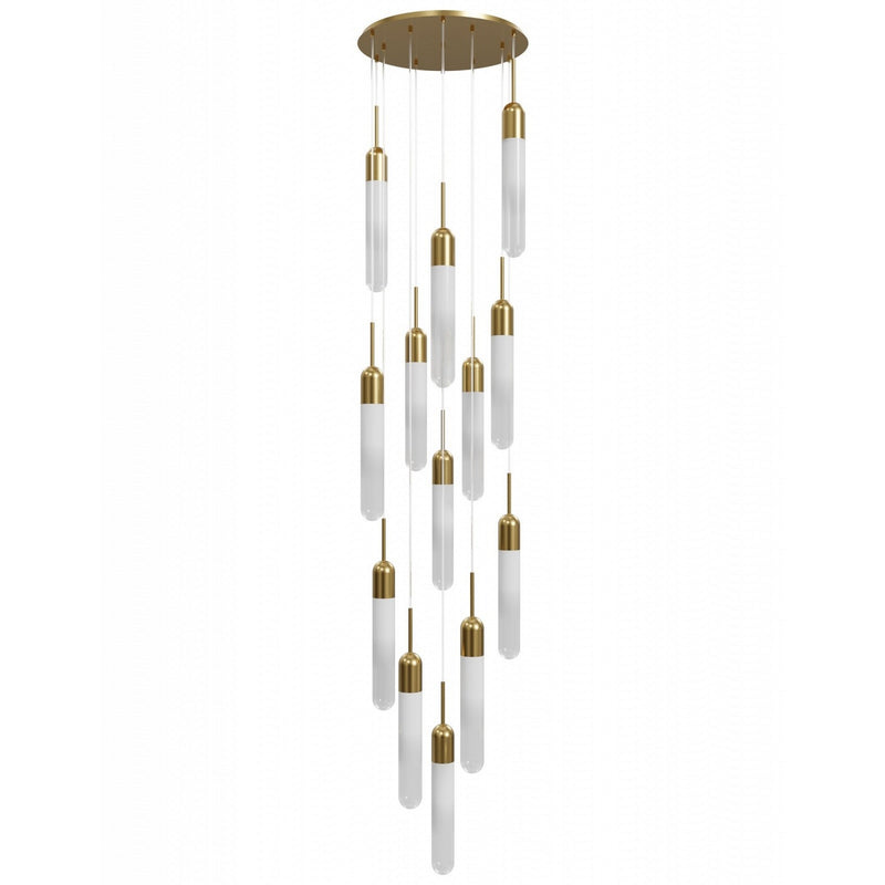 Avenue Lighting - HF7413-AB - 13 Light Pendant - Tribeca - Aged Brass