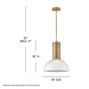 LED Pendant<br /><span style="color:#4AB0CE;">Entrega: 4-10 dias en USA</span><br /><span style="color:#4AB0CE;font-size:60%;">PREGUNTE POR ENTREGA EN PANAMA</span><br />Collection: Ombra<br />Finish: Lacquered Brass