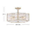 LED Semi-Flush Mount<br /><span style="color:#4AB0CE;">Entrega: 4-10 dias en USA</span><br /><span style="color:#4AB0CE;font-size:60%;">PREGUNTE POR ENTREGA EN PANAMA</span><br />Collection: Florian<br />Finish: Glacial