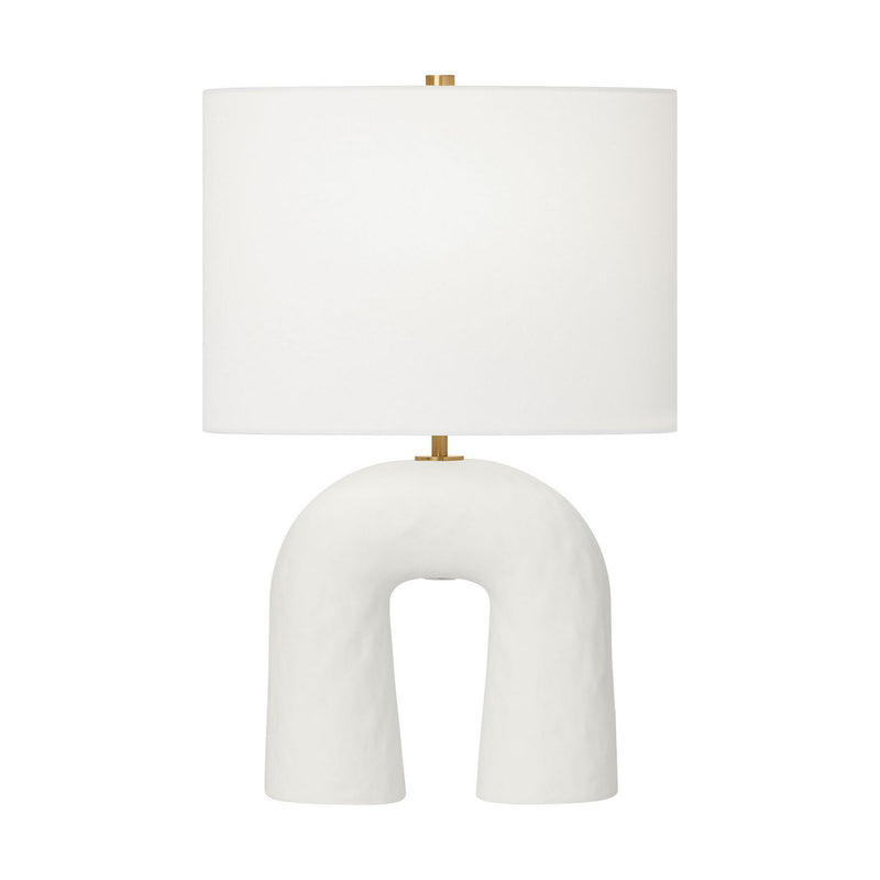 One Light Table Lamp<br /><span style="color:#4AB0CE;">Entrega: 4-10 dias en USA</span><br /><span style="color:#4AB0CE;font-size:60%;">PREGUNTE POR ENTREGA EN PANAMA</span><br />Collection: Aura<br />Finish: Matte White Ceramic