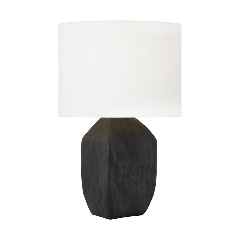 One Light Table Lamp<br /><span style="color:#4AB0CE;">Entrega: 4-10 dias en USA</span><br /><span style="color:#4AB0CE;font-size:60%;">PREGUNTE POR ENTREGA EN PANAMA</span><br />Collection: Sybert<br />Finish: Rough Black Ceramic