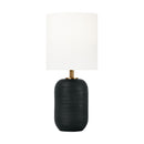 One Light Table Lamp<br /><span style="color:#4AB0CE;">Entrega: 4-10 dias en USA</span><br /><span style="color:#4AB0CE;font-size:60%;">PREGUNTE POR ENTREGA EN PANAMA</span><br />Collection: Fanny<br />Finish: Rough Black Ceramic