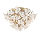 Corbett Lighting - 211-34-SGL - Three Light Flush Mount - Lily - Stria Gold Leaf