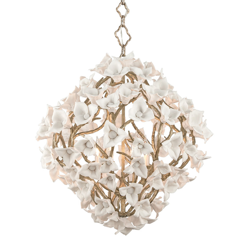 Corbett Lighting - 211-46-SGL - Six Light Chandelier - Lily - Stria Gold Leaf