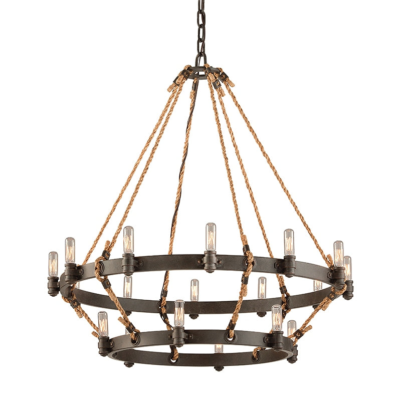 Troy Lighting - F3128-HBZ - 18 Light Chandelier - Pike Place - Heritage Bronze