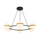 LED Chandelier<br /><span style="color:#4AB0CE;">Entrega: 4-10 dias en USA</span><br /><span style="color:#4AB0CE;font-size:60%;">PREGUNTE POR ENTREGA EN PANAMA</span><br />Collection: Tagliato<br />Finish: Matte Black/Brushed Gold