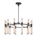 LED Chandelier<br /><span style="color:#4AB0CE;">Entrega: 4-10 dias en USA</span><br /><span style="color:#4AB0CE;font-size:60%;">PREGUNTE POR ENTREGA EN PANAMA</span><br />Collection: Edwin<br />Finish: Urban Bronze/Frosted Ribbed Glass