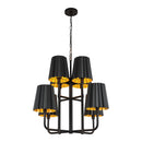 Eight Light Chandelier<br /><span style="color:#4AB0CE;">Entrega: 4-10 dias en USA</span><br /><span style="color:#4AB0CE;font-size:60%;">PREGUNTE POR ENTREGA EN PANAMA</span><br />Collection: Plisse<br />Finish: Matte Black
