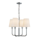 Four Light Chandelier<br /><span style="color:#4AB0CE;">Entrega: 4-10 dias en USA</span><br /><span style="color:#4AB0CE;font-size:60%;">PREGUNTE POR ENTREGA EN PANAMA</span><br />Collection: Plisse<br />Finish: Chrome/Opal Matte Glass