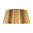 Two Light Flush Mount<br /><span style="color:#4AB0CE;">Entrega: 4-10 dias en USA</span><br /><span style="color:#4AB0CE;font-size:60%;">PREGUNTE POR ENTREGA EN PANAMA</span><br />Collection: Plisse<br />Finish: Aged Gold