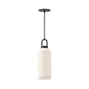 One Light Pendant<br /><span style="color:#4AB0CE;">Entrega: 4-10 dias en USA</span><br /><span style="color:#4AB0CE;font-size:60%;">PREGUNTE POR ENTREGA EN PANAMA</span><br />Collection: Soji<br />Finish: Matte Black/Opal Matte Glass