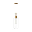 One Light Pendant<br /><span style="color:#4AB0CE;">Entrega: 4-10 dias en USA</span><br /><span style="color:#4AB0CE;font-size:60%;">PREGUNTE POR ENTREGA EN PANAMA</span><br />Collection: Soji<br />Finish: Aged Gold/Clear Glass