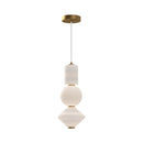 LED Pendant<br /><span style="color:#4AB0CE;">Entrega: 2-3 semanas en USA</span><br /><span style="color:#4AB0CE;font-size:60%;">PREGUNTE POR ENTREGA EN PANAMA</span><br />Collection: Bijou<br />Finish: Aged Gold/Opal Matte Glass