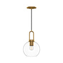 One Light Pendant<br /><span style="color:#4AB0CE;">Entrega: 4-10 dias en USA</span><br /><span style="color:#4AB0CE;font-size:60%;">PREGUNTE POR ENTREGA EN PANAMA</span><br />Collection: Soji<br />Finish: Aged Gold/Clear Glass