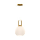 One Light Pendant<br /><span style="color:#4AB0CE;">Entrega: 2-3 semanas en USA</span><br /><span style="color:#4AB0CE;font-size:60%;">PREGUNTE POR ENTREGA EN PANAMA</span><br />Collection: Soji<br />Finish: Aged Gold/Opal Matte Glass
